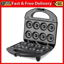 Geepas 750W Doughnut Maker Machine, 8 Hole - Stainless Steel Donut Maker, Non-S