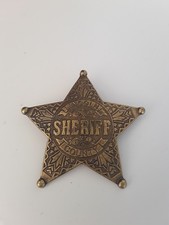 Denix Lincoln County Sheriff Star Badge with Pin Fastening Collectible Prop