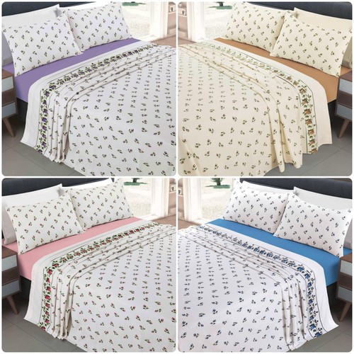 Rose bud flannel sheets set - bud,