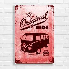Vintage VW Camper Van Red