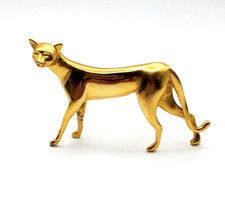 Art Deco Sleek Brass Cat  The