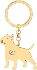Stainless Steel Pit Bull Terrier Keyring Dog Keychain Pitbull Gifts