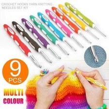 9Pcs Aluminium Crochet Hook