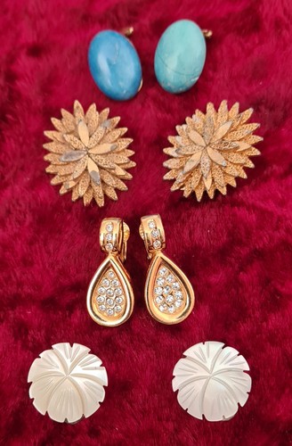 Vintage earring lot - vintage, signed