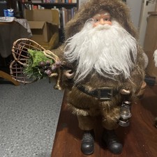 18" Beautiful Collectible Santa Claus Doll, Detailed brown  Figurine