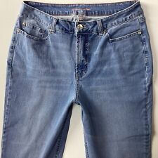 Ladies Ruth Langsford Ankle Straight Blue Faded Jeans Size 12 Petite  (465D)