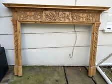 A Reclaimed Georgian Style Hand Carved Fireplace