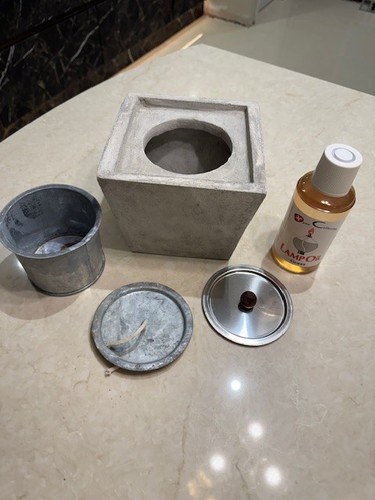 Oil lamp concrete - oil, burner