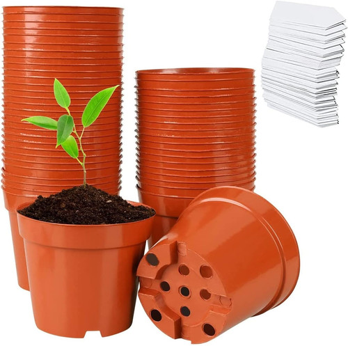 60pcs plastic flower pots - plastic,