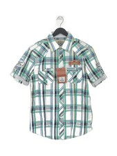 Lee Cooper Men's Shirt S Multi Checkered 100% Cotton Basic