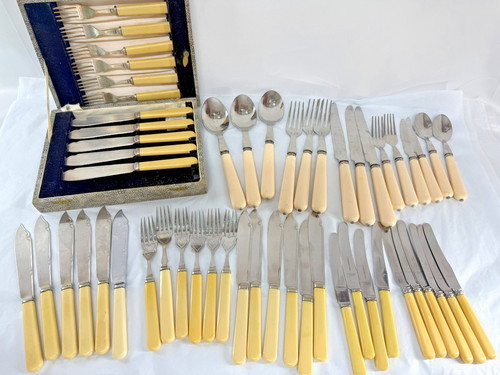 54pc vintage cutlery job - job,