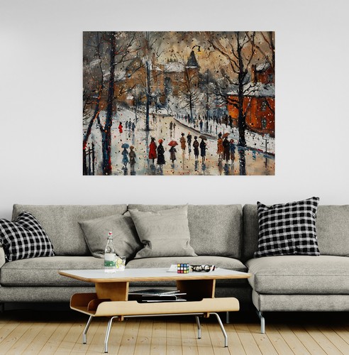 Lowry style canvas picture - s,