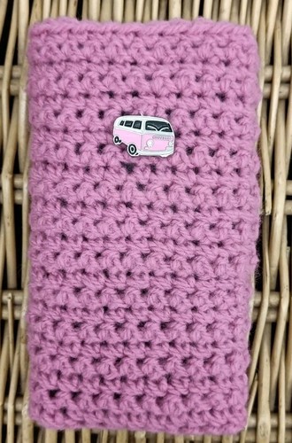 Hand crocheted camper van - hand, van'