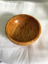 Vintage Spalted Beech Bowl Mid 20th Century Nice Natural Pattern
