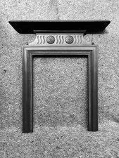 ANTIQUE CAST IRON FIREPLACE /