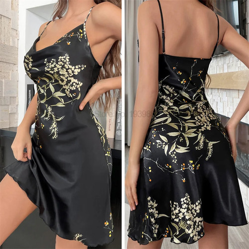 Women satin kimono - kimono, dressing