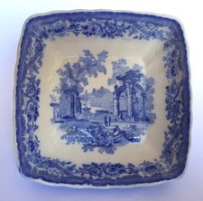 Mason's blue square bowl (7 & 1/4" / 18.5cm), late 19th early 20th Cent.