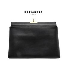 KASSANDRE Paris handbag leather shoulder bag crossbody gold leopard RPR£285