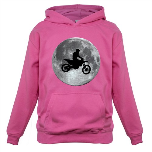 Motocross moon kids hoodie - moon,