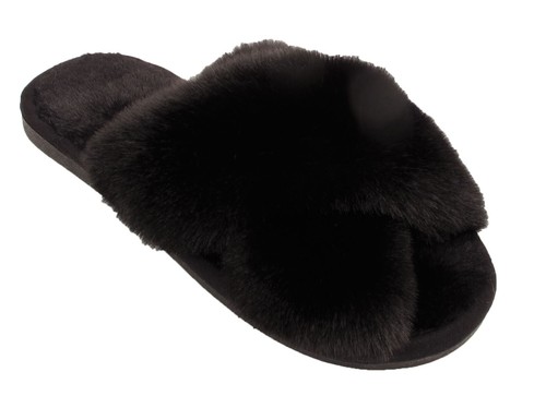 Girls fur fluffy cross - cross, over