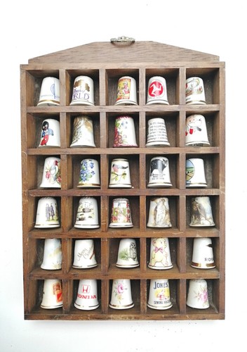 Thimble display rack wooden - thimble,