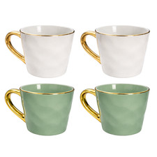 Hammered Finish Mugs Set of 4