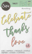 Sizzix Thinlits Occasions Phrases Cutting Die Set for cardmaking, scrapbooking