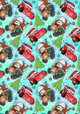 DISNEY CARS Christmas Wrapping Paper - Disney Cars Gift Wrap - Mater McQueen D4
