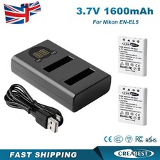 2x EN-EL5 1600mAh Battery