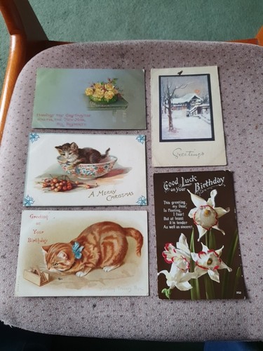 Vintage antique greetings - 10,