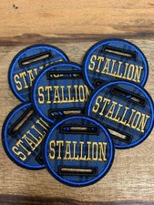 1 X  6cm Blue Tartan Overlay Stallion Showing Bridle Discs  Shetland Mini Horse