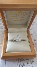 Stunning Platinum Pear Shape Diamond Cluster Ring 0.71ct – RRP £2750 – Bargain!