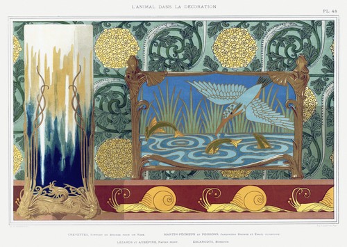 Art nouveau nature wall - art,