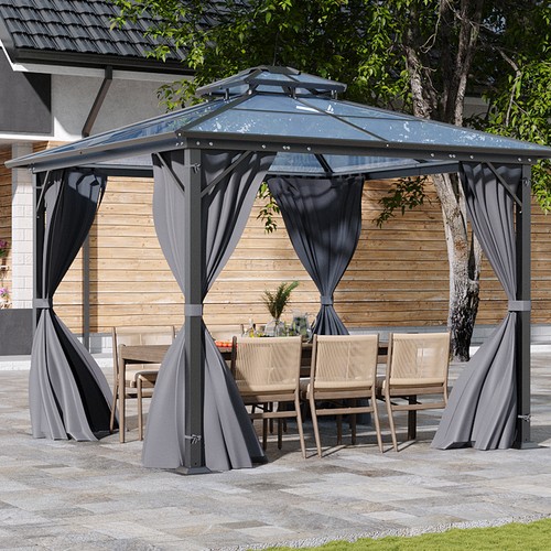 3x3m double roof gazebo - 3x3m,