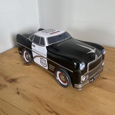 Vintage The Silver Crane Company Limited Retro Police Car Tin Box collectible