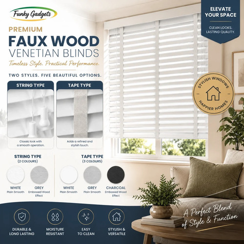 White faux wood - faux,