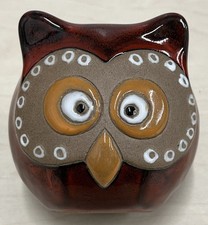 Pottery Owl Figurine   