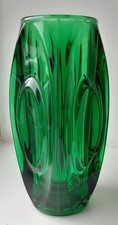 Vintage Sklo Union Czech Green