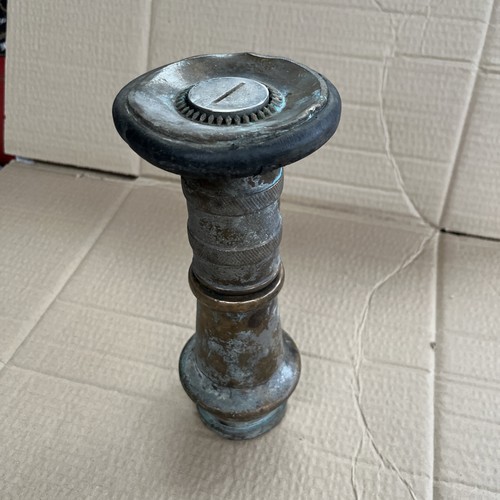 Vintage brass fire hose nozzle - vintage,