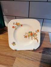 Art Deco Crown Staffordshire Knot Pottery Parrot Tea/Side Plate 13cm Vintage 30'