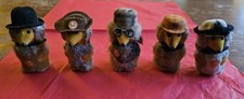 5 x Vintage 1970's Flocked