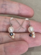 Honora Pearl QVC Multi colour pearl Sterling Silver Earrings