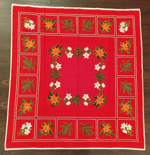 Vintage tablecloth red - vintage,