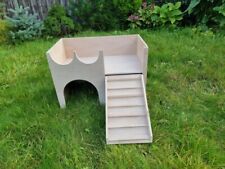Large Rabbit House Two Tiers Castle Small Animals Playhouse Hideout