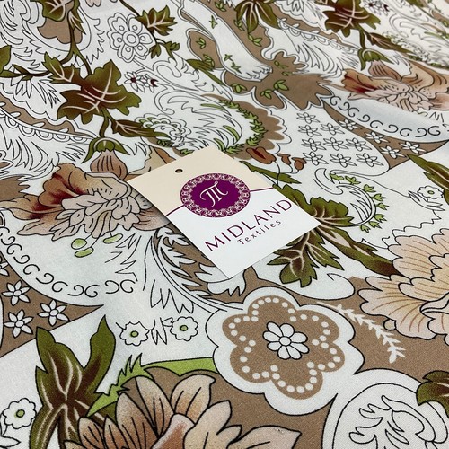 Large floral poplin - floral, viscose