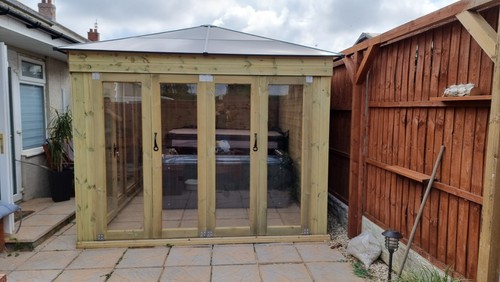 Summerhouse bifolding doors - summerhouse,