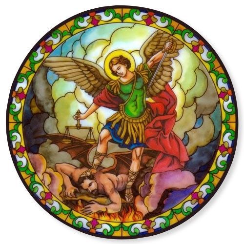 Saint michael tiffany - tiffany, stained