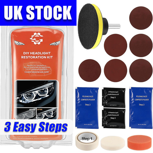 Car headlight restoration kit - headlight,