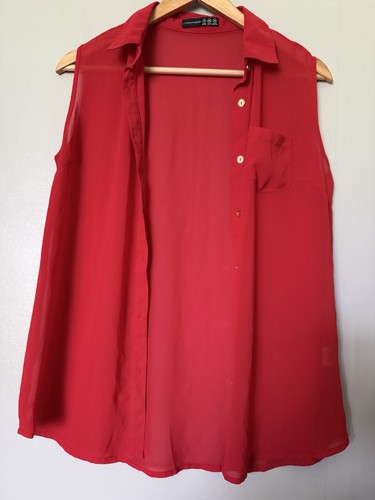 Ladies summer red blouse - ladies,