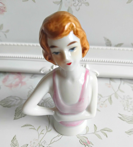 Antique german porcelain half - porcelain,